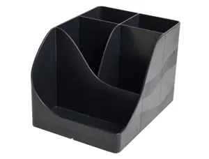 Pot a crayons exacompta pen-wave neo deco 5           compartiments coloris noir — Non classé