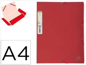 Chemise 3 rabats exacompta forever a4 carte recyclee     380gr fermeture elastique     coloris rouge — Non classé