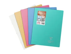 Cahier pique clairefontaine koverbook silver couverture   pp opaque 240x320mm 96 pages  reglure seyes coloris — Non classé