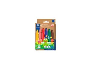 Feutre coloriage staedtler noris junior 329 hexagonal    pointe large coloris assortis etui carton 6 unites — Non classé