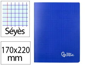 Cahier piqure liderpapel couverture pp 170x220mm 96p   seyes coloris bleu — Non classé