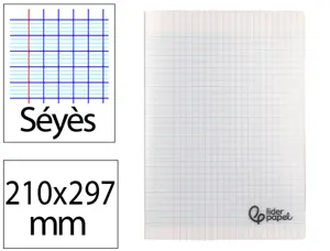 Cahier piqure liderpapel couverture pp 210x297mm 96p   seyes incolore — Non classé