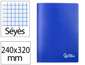 Cahier piqure liderpapel couverture pp 240x320mm 48p   seyes coloris bleu — Non classé