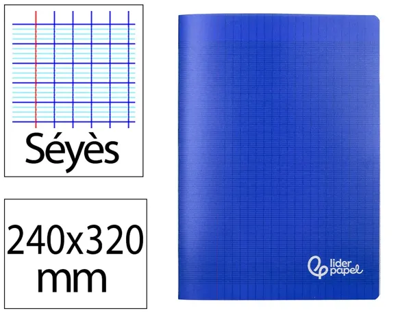 Cahier piqure liderpapel couverture pp 240x320mm 48p   seyes coloris bleu — Non classé