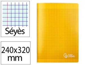 Cahier piqure liderpapel couverture pp 240x320mm 48p   seyes coloris jaune — Non classé