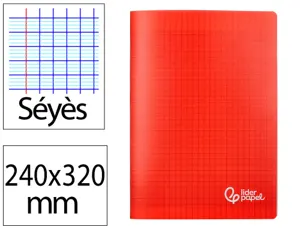 Cahier piqure liderpapel couverture pp 240x320mm 96p   seyes coloris rouge — Non classé
