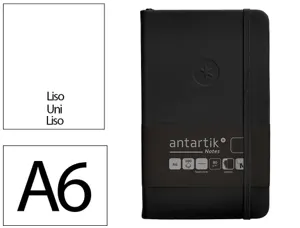 Carnet fermeture elastique antartik notes couverture rigide a6 papier uni ivoire 100 feuilles 80gr fsc coloris noir — Non…