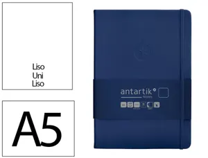 Carnet fermeture elastique antartik notes couverture rigide a5 papier uni ivoire 100 feuilles 80gr fsc bleu marine — Non…