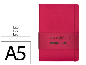 Carnet fermeture elastique antartik notes couverture rigide a5 papier uni ivoire 100 feuilles 80gr fsc framboise — Non classé