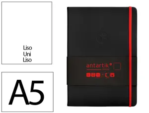 Carnet fermeture elastique rouge antartik notes couverture rigide a5 papier uni ivoire 100 feuilles 80gr fsc noir — Non…