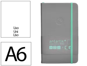 Carnet fermeture elastique turquoise antartik notes couverture rigide a6 papier uni ivoire 100 feuilles 80gr fsc gris — Non…