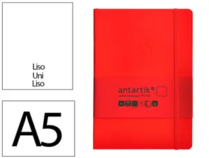 Carnet fermeture elastique antartik notes couverture souple a5 papier uni ivoire 100 feuilles 80gr fsc coloris rouge — Non…