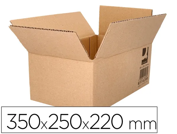 Caisse americaine q-connect carton recycle cannelure 5mm  350x250x220mm — Non classé