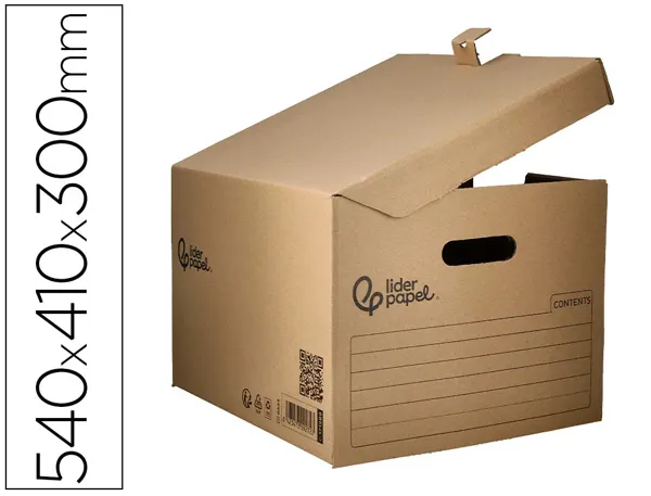 Container a archives liderpapel carton montage manuel p     our 5 boites format a4+ / 6 classeurs a-z 540x410x300mm — Non…