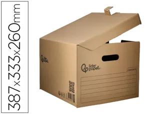 Container a archives liderpapel carton montage manuel p     our 3 boites format a4+ / 3 classeurs a-z 387x333x260mm — Non…