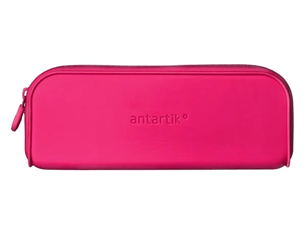 Fourre-tout antartik rectangulaire 1 compartiment  en silicone modele prisma     185x50x75mm coloris fuchsia — Non classé
