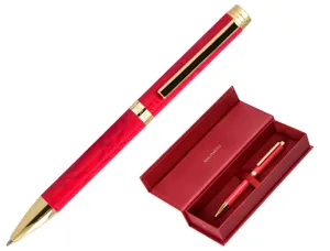 Stylo-bille belius wild west aluminium encre bleue coloris bordeaux dore boite design — Non classé