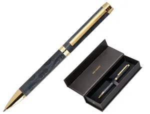 Stylo-bille belius wild west aluminium encre bleue coloris noir dore boite design — Non classé