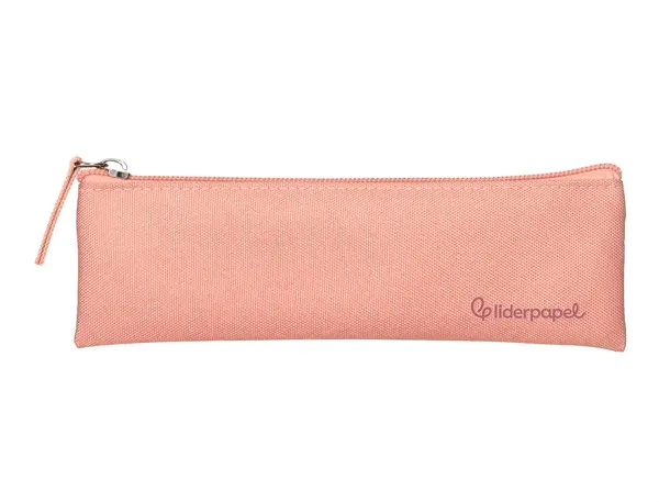 Fourre-tout liderpapel plat mince 1 compartiment 20x6cm coloris rose peche — Non classé