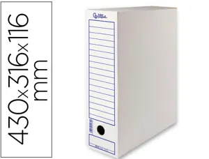 Boite a archives liderpapel carton recycle 325g/m2 dos    106mm 430x116x316mm coloris   blanc — Non classé