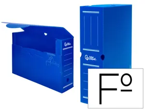 Boite a archives liderpapel polypropylene ondule dos      100mm 360x100x260mm coloris   bleu — Non classé