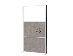 Cloison maul connecto 180x100cm fixe 2 modules      acoustiques gris fonce + 1    module tableau blanc cadre — Non classé