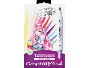 Marqueur graph'it brush & extra fine manga shojo        coloris assortis set 12       unites — Non classé