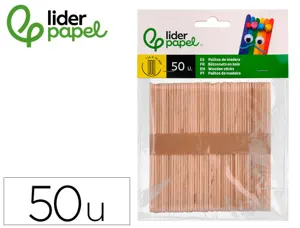 Batonnets liderpapel bois dim. 11,4x1cm coloris naturel sachet 50 unites — Non classé