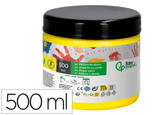 Peinture au doigt liderpapel flacon 500 ml coloris jaune — Non classé