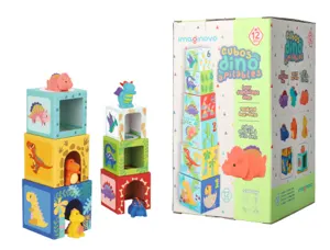 Jeu enfant imaginovo cubes empilables et nid dinosaures  +12 mois 12 pieces 13x13x13   cm — Non classé