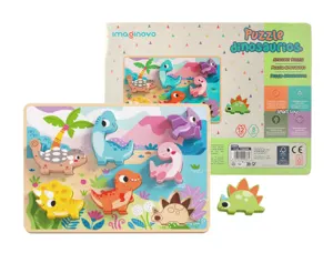 Puzzle enfant imaginovo dinosaures 3d bois +12 mois 8 pieces 29,5x22x1,7 cm — Non classé