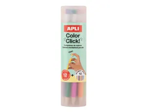 Porte-mines apli colors click mine coloree 2,6mm etui       transport 12 unites coloris   assortis + 12 recharges + — Non…