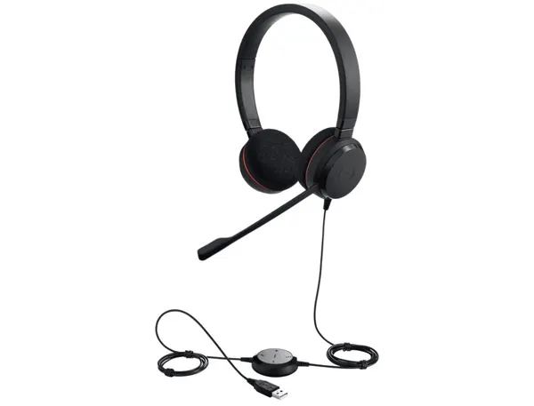 Micro-casque jabra evolve 20ms stereo filiaire coloris  noir — Non classé