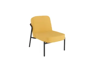 Fauteuil paperflow medso modele rond taille s tissu    coloris jaune — Non classé