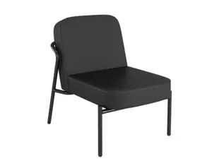 Fauteuil paperflow medso modele rond taille s          simili-cuir coloris noir — Non classé