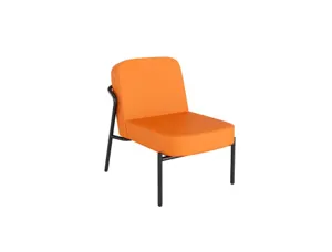 Fauteuil paperflow medso modele rond taille s          simili-cuir coloris orange — Non classé