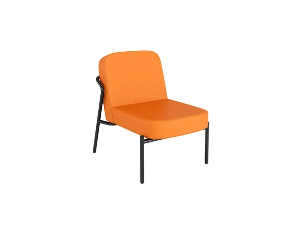 Fauteuil paperflow medso modele rond taille s          simili-cuir coloris orange — Non classé