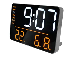 Horloge unilux numi digitale led multi-fonctionnelle       coloris noir — Non classé