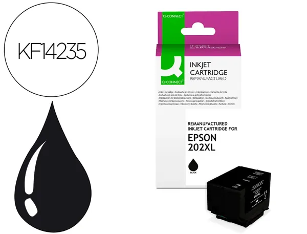 Cartouche d'encre compatible q-connect epson 202xl 550 p noir — Non classé