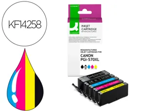 Cartouche d'encre compatible q-connect canon pgi-570xl 700 p noir/cyan/magenta/jaune pack 5 couleur — Non classé