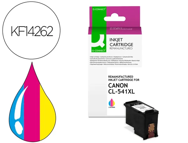 Cartouche d'encre compatible q-connect canon cl-541xl 600 p cyan/magenta/jaune — Non classé