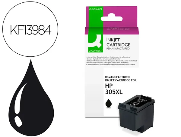Cartouche d'encre compatible q-connect hp 305xl 650 p noir — Non classé