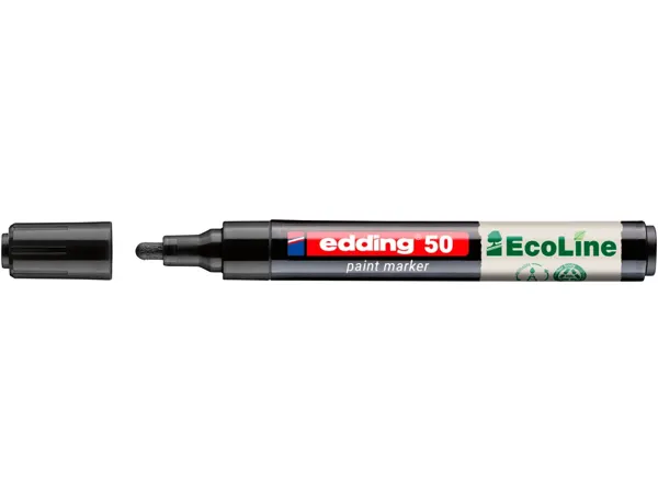 Marqueur edding 50 ecoline peinture base eau pointe      ogive 2/3mm coloris noir — Non classé