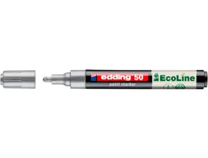Marqueur edding 50 ecoline peinture base eau pointe      ogive 2/3mm coloris argent — Non classé