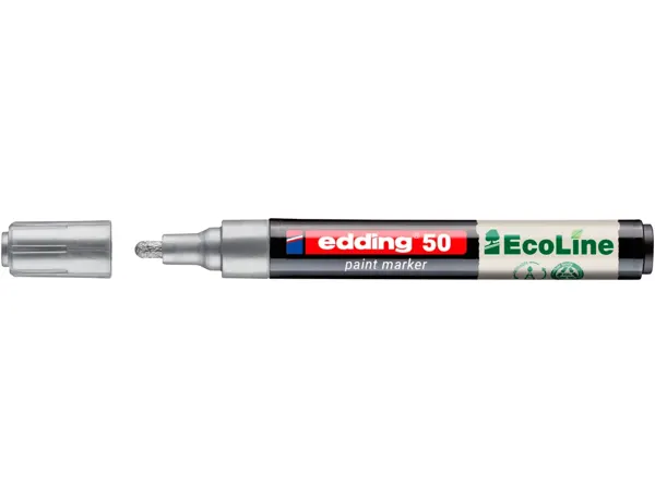 Marqueur edding 50 ecoline peinture base eau pointe      ogive 2/3mm coloris argent — Non classé