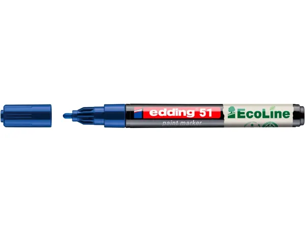 Marqueur edding 51 ecoline peinture base eau pointe      ogive 1/2mm coloris bleu — Non classé