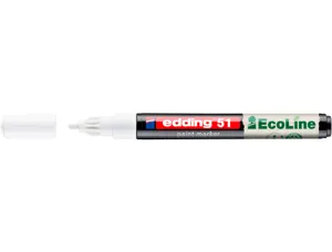 Marqueur edding 51 ecoline peinture base eau pointe      ogive 1/2mm coloris blanc — Non classé