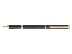 Roller waterman hemisphere metallic capuchon clip pointe fine encre noire coloris noir lave coffret cadeau — Non classé