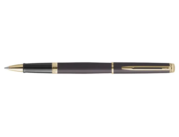 Roller waterman hemisphere metallic capuchon clip pointe fine encre noire coloris noir lave coffret cadeau — Non classé
