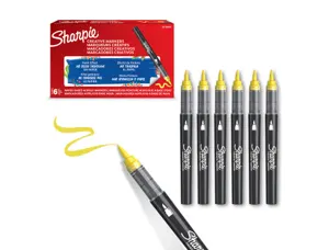 Marqueur sharpie creatif pointe pinceau trait min      1,2mm encre acrylique coloris jaune — Non classé